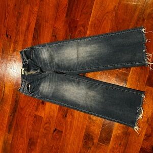 High Rise Distressed Jeans - Black